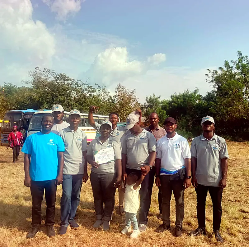 With fellow farmers at National Farmers' Day